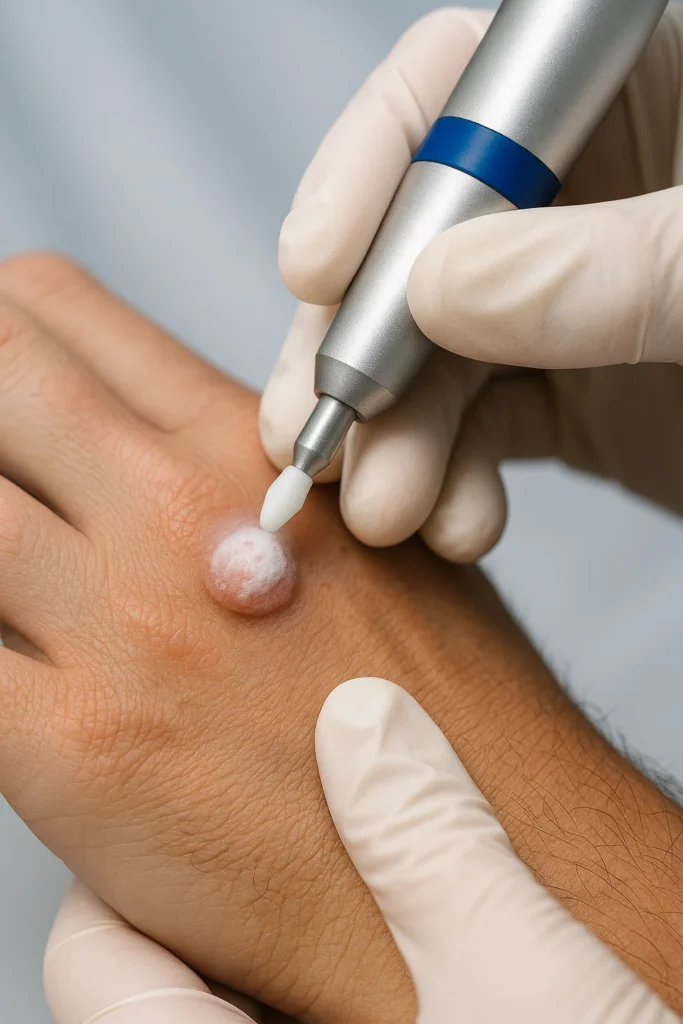 example of wart removal Biggleswade using cryopen