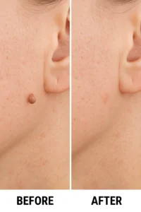 Skin tags removal Biggleswade before and after