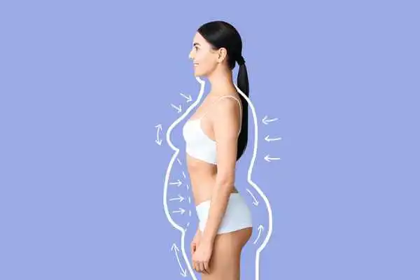 image of woman experiencing fat reduction treatment Biggleswade