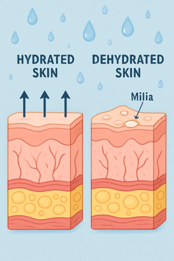 The importance of hydration and milia production Biggleswade