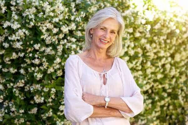 Older woman happy with urinary incontinence treatment Biggleswade