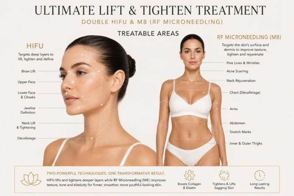 Areas of the body that can be treated - ultimate skin tighten treatment Biggleswade