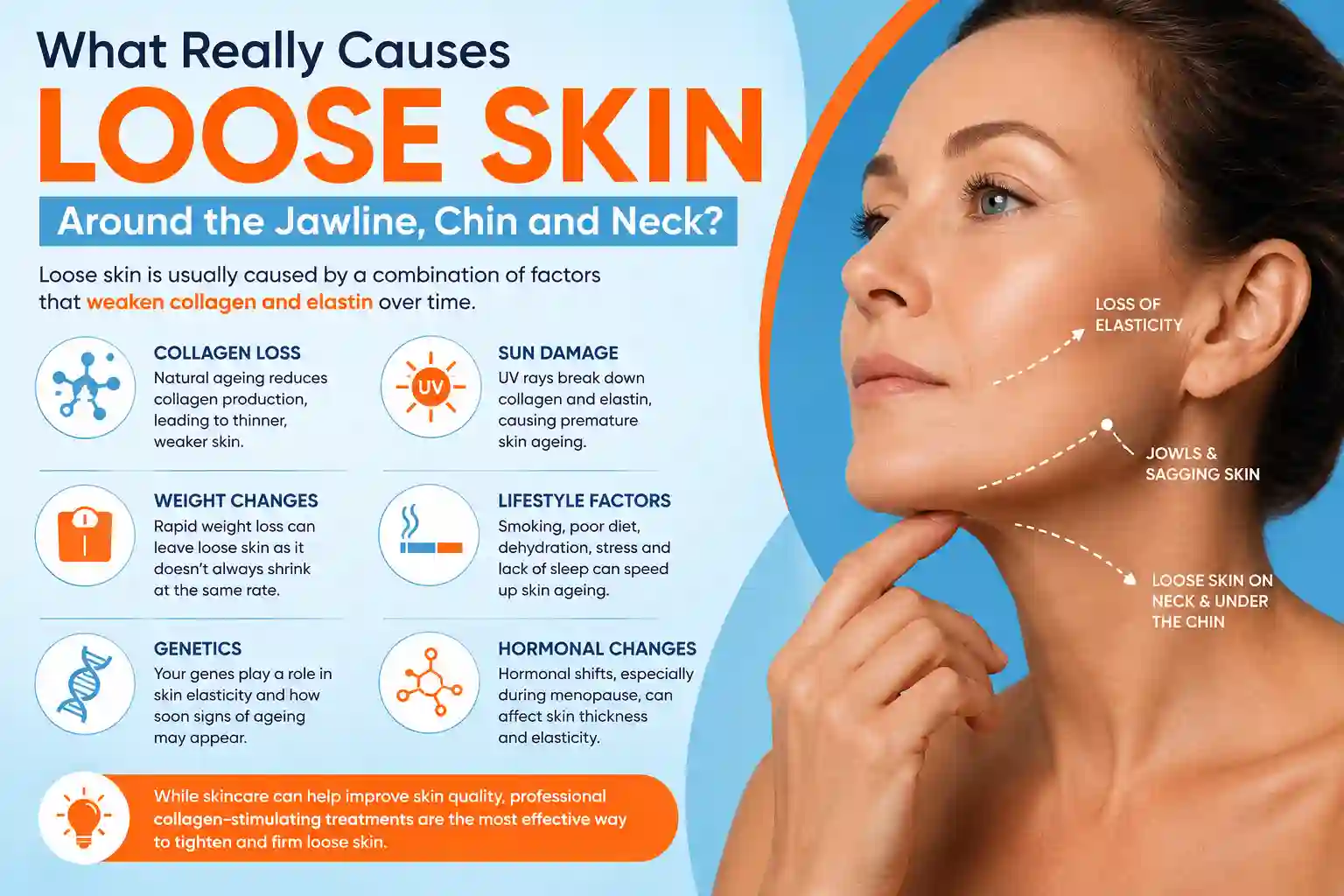 What Really Causes Loose Skin Around the Jawline, Chin and Neck Biggleswade?